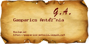 Gasparics Antónia névjegykártya